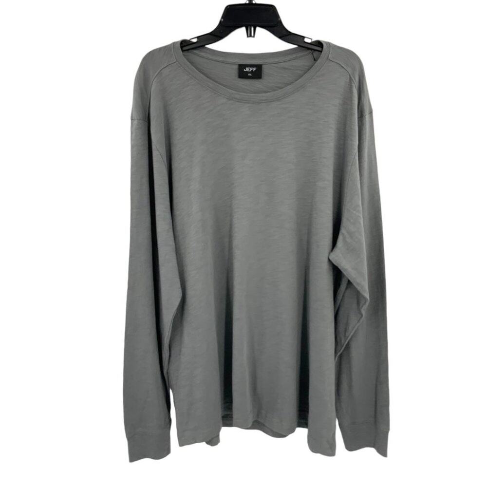 Jeff Gray Heathered 100% Pima Cotton Long Sleeve Shirt Size XXL NWOT